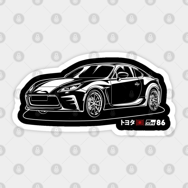 GR86 - White Print Sticker by WINdesign